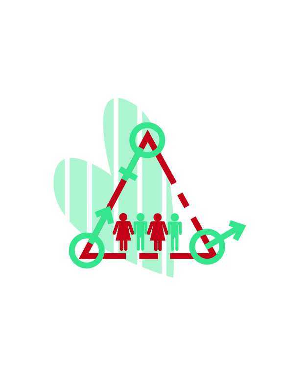 graphic depicting an open relationship made for LEGACY magazine.